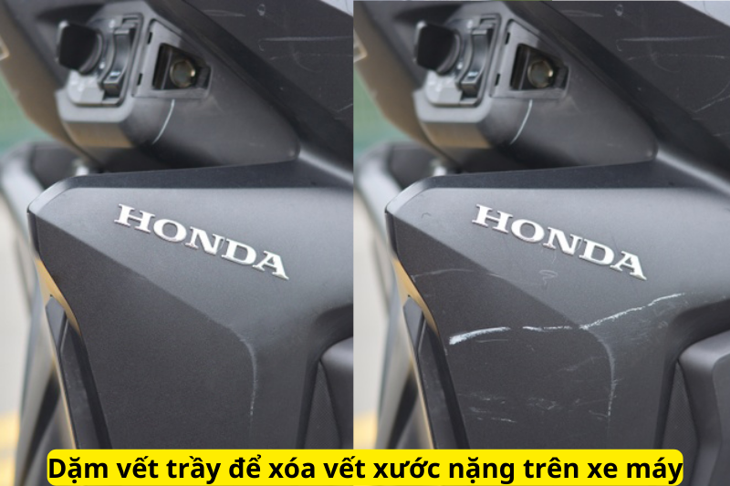 Xóa vết xước xe máy bằng dịch vụ xóa vết trầy