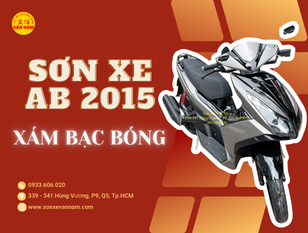 Lột xác với nước sơn xám bạc sau khi sơn xe AB 2015 tại Văn Năm