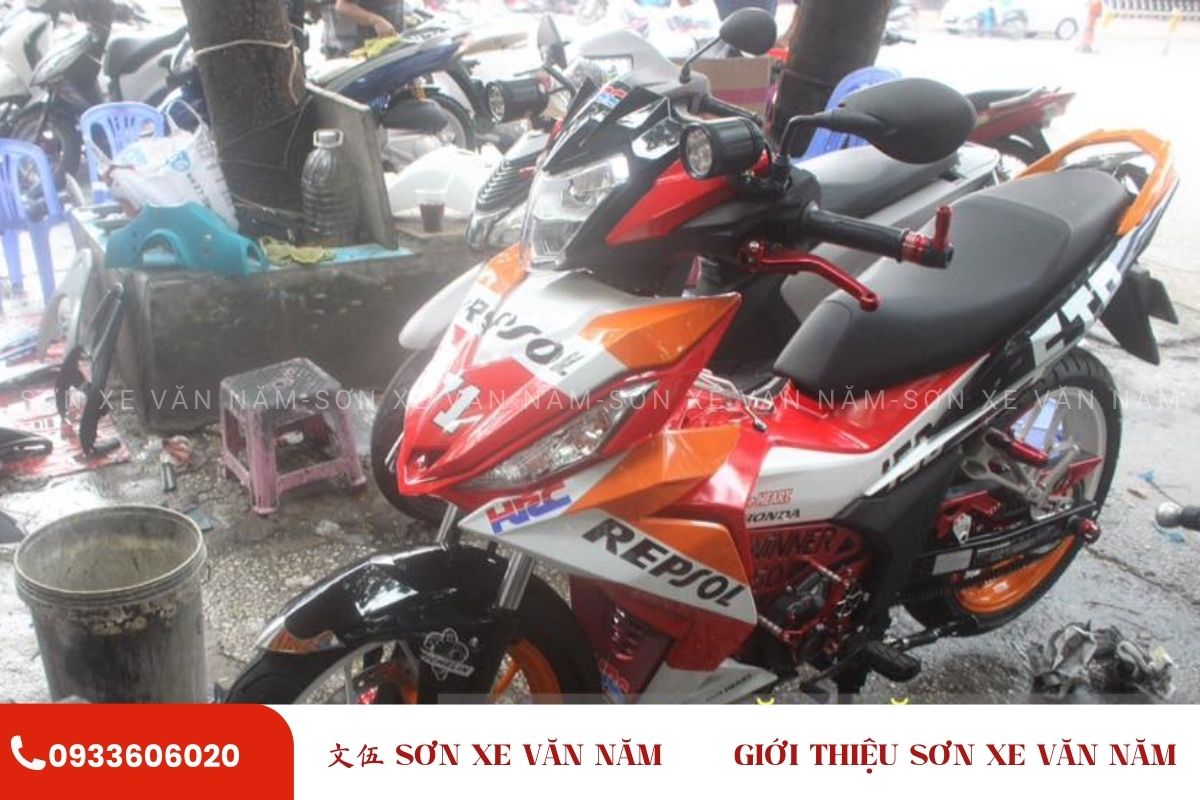 son tem dau son xe van nam