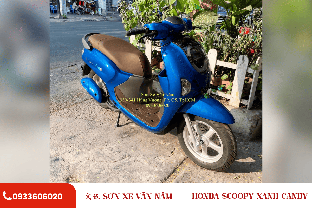 son xe scoopy mau xanh candy tai thanh pho Ho Chi Minh